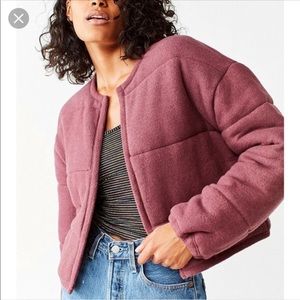 Urban Outfitters Allie Quilted Puffer Cardigan